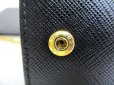 Photo11: PRADA Saffiano Metal Black Leather Bifold Long Flap Wallet #9834