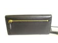 Photo2: PRADA Saffiano Metal Black Leather Bifold Long Flap Wallet #9834 (2)