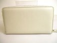 Photo2: GUCCI Soho Pearl White Leather Round Zip Long Wallet Purse #9840 (2)