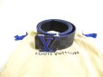 Photo1: LOUIS VUITTON Damier Graphite Leather Belt LV Initales 40MM Reversible #9842 (1)