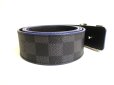 Photo3: LOUIS VUITTON Damier Graphite Leather Belt LV Initales 40MM Reversible #9842