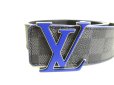 Photo8: LOUIS VUITTON Damier Graphite Leather Belt LV Initales 40MM Reversible #9842