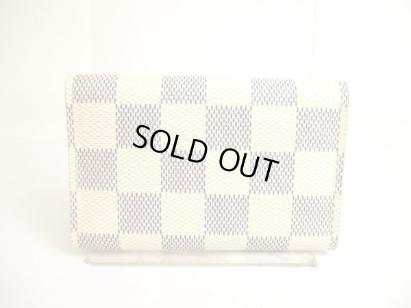 Photo2: LOUIS VUITTON Damier Azur Leather Multicles 6 Key Cases #9856