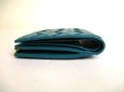 Photo6: BOTTEGA VENETA Intrecciato Blue green Leather Bifold Wallet Compact Wallet #9858