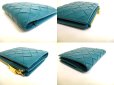 Photo7: BOTTEGA VENETA Intrecciato Blue green Leather Bifold Wallet Compact Wallet #9858
