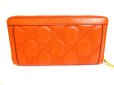 Photo2: GUCCI GG Matelasse Orange Leather Zip Around Wallet #9867 (2)