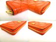 Photo7: GUCCI GG Matelasse Orange Leather Zip Around Wallet #9867