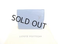 LOUIS VUITTON Epi Blue Leather Coin Purse #9868