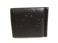 Photo2: GUCCI GG Embossed Black Leather Bifold Bill Wallet Purse #9873 (2)