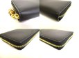 Photo7: GUCCI Black Leather Bamboo Round Zip Long Wallet Purse #9886