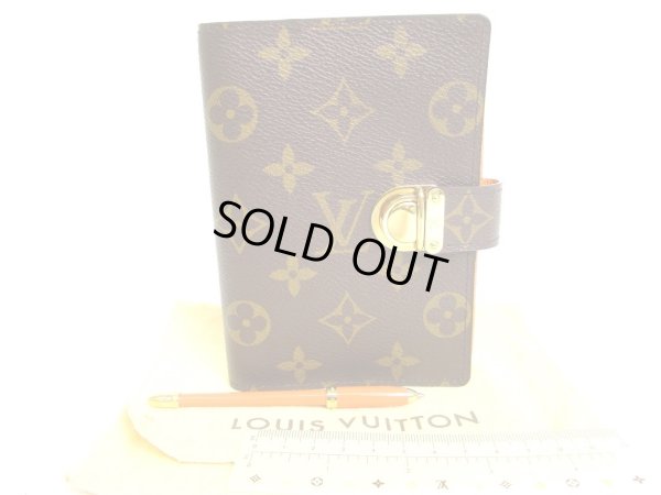 Photo1: LOUIS VUITTON Monogram Document Holders Small Ring Agenda Cover #9894