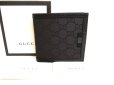 Photo1: GUCCI GG Black Nylon and Leather Bifold Bifold Wallet Compact Wallet #9906 (1)