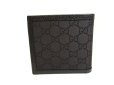 Photo2: GUCCI GG Black Nylon and Leather Bifold Bifold Wallet Compact Wallet #9906 (2)