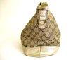 Photo4: GUCCI GG Brown Canvas Gold Leather Hand Bag Tote Bag w/Strap Purse #9908