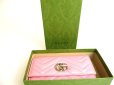 Photo12: GUCCI Marmont G Pink Leather Continental Wallet Flap Long Wallet #9913