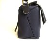 Photo3: LOEWE Midnight Blue Soft Graind Calfskin Hand Bag Purse w/Strap Puzzle bag #9914