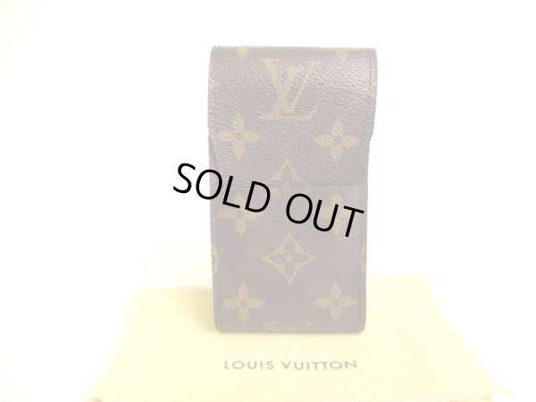 Photo1: LOUIS VUITTON Monogram Leather Brown Cigarette Cases #9918