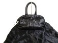 Photo1: Saint Laurent Paris Y Motif Black Nylon Leather Hand Bag Purse #9933 (1)