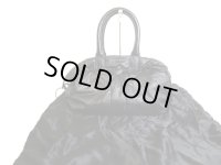 Saint Laurent Paris Y Motif Black Nylon Leather Hand Bag Purse #9933