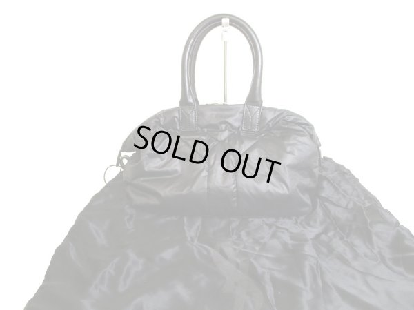 Photo1: Saint Laurent Paris Y Motif Black Nylon Leather Hand Bag Purse #9933