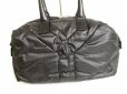 Photo2: Saint Laurent Paris Y Motif Black Nylon Leather Hand Bag Purse #9933 (2)