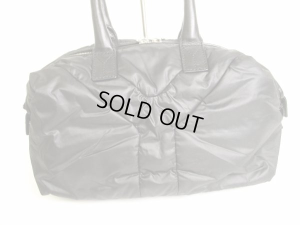 Photo2: Saint Laurent Paris Y Motif Black Nylon Leather Hand Bag Purse #9933