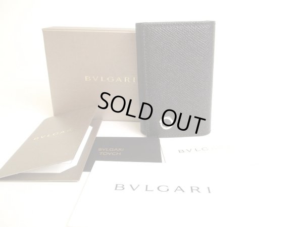 Photo1: BVLGARI Black Leather BVLGARIBVLGARI 6 Pics Key Cases #9937