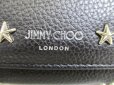Photo10: Jimmy Choo Silver Metal Stars Black Leather 6 Pics Key Case Neptune #9938