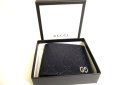 Photo12: GUCCI GG Metal Guccissima Navy Blue Signature Leather Bifold Wallet #9947