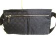 Photo2: GUCCI GG Black Canvas Waist Packs Belt Bag Purse #9957 (2)
