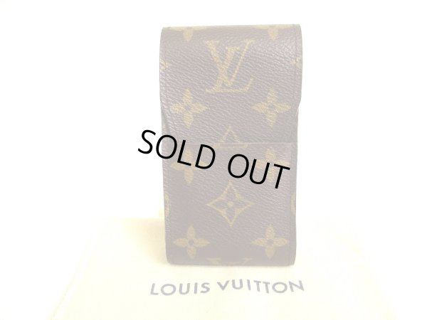 Photo1: LOUIS VUITTON Monogram Leather Brown Cigarette Cases #9964