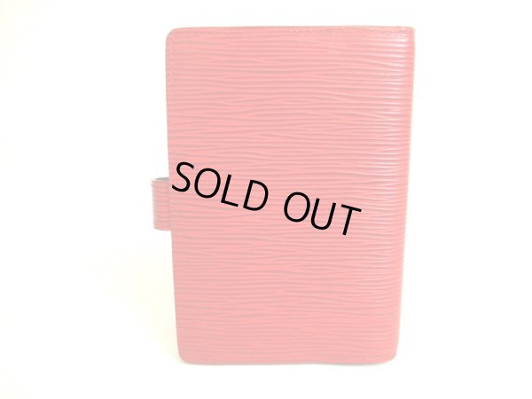 Photo2: LOUIS VUITTON Epi Red Document Holders Small Ring Agenda Cover #9966