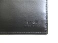 Photo10: FENDI Zucca Gray Fabric Black Leather Bifold Wallet Diagonal Wallet #9973