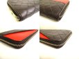 Photo7: BOTTEGA VENETA Intrecciato Brown Red Bicolored Leather Around Zip Wallet #9974