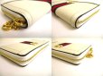 Photo7: GUCCI GG White Leather Web Stripe Ophidia GG Zip Around Wallet #9976