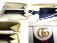 Photo8: GUCCI GG White Leather Web Stripe Ophidia GG Zip Around Wallet #9976