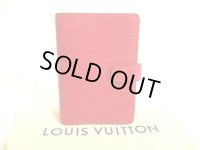 LOUIS VUITTON Epi Red Document Holders Small Ring Agenda Cover #9981