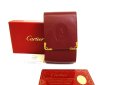 Photo1: Cartier Must De Cartier Bordeaux Leather Cigarette Case #9985 (1)