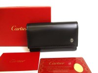Cartier Pasha de Cartier Black Leather 6 Pics Key Cases #9997