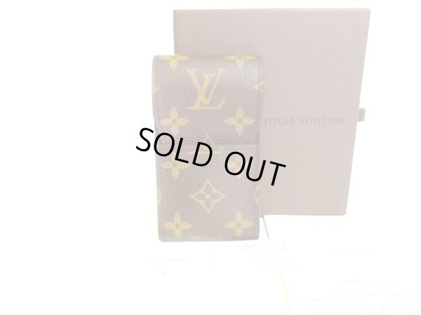 Photo1: LOUIS VUITTON Monogram Leather Brown Cigarette Cases #a007