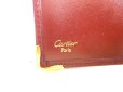 Photo10: Cartier Must de Cartier Bordeaux Leather Bifold Bill Wallet Purse #a008