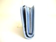 Photo4: PRADA Saffiano Light Blue Leather Bifold Wallet Compact Wallet #a011
