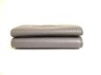 Photo6: PRADA Light Gray VIT Daino Leather Trifold Wallet Compact Wallet #a013