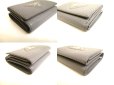 Photo7: PRADA Light Gray VIT Daino Leather Trifold Wallet Compact Wallet #a013