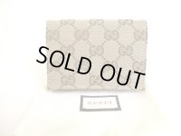 GUCCI Beige GG Canvas Business Card Credit Card Holder #a017