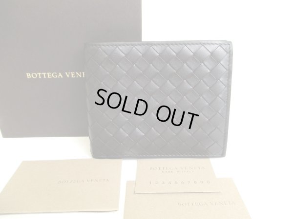 Photo1: BOTTEGA VENETA Intrecciato Black Leather Bifold Bill Wallet #a021