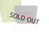 GUCCI GG Coating Canvas Leather Bifold Wallet Compact Wallet #a028