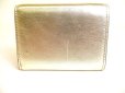 Photo2: FENDI Champagne Gold Leather Baguette Micro Trifold Wallet Compact Wallet #a030 (2)