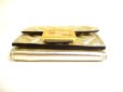 Photo5: FENDI Champagne Gold Leather Baguette Micro Trifold Wallet Compact Wallet #a030