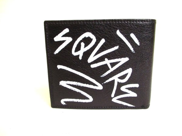Photo2: BALENCIAGA Graffiti Black Leather Bifold Bill Wallet Compact Wallet #a036